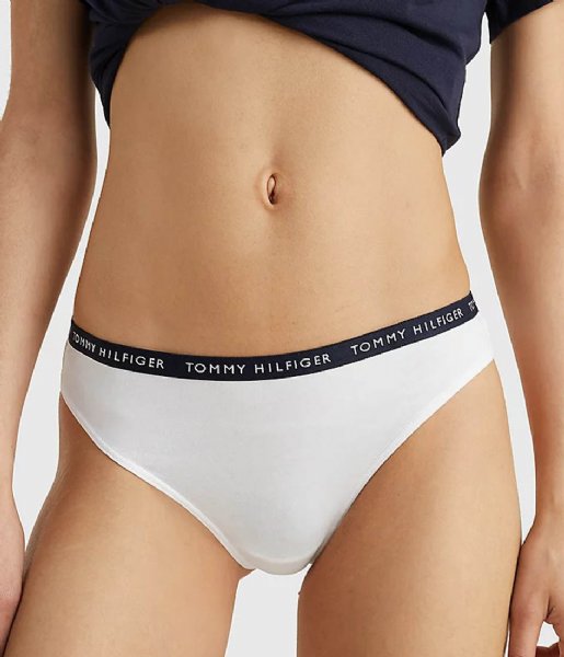 Tommy Hilfiger  3P Thong White Desert Sky Primary Red (0WS)