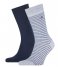 Tommy Hilfiger  Small Stripe Sock 2P Blue (022)