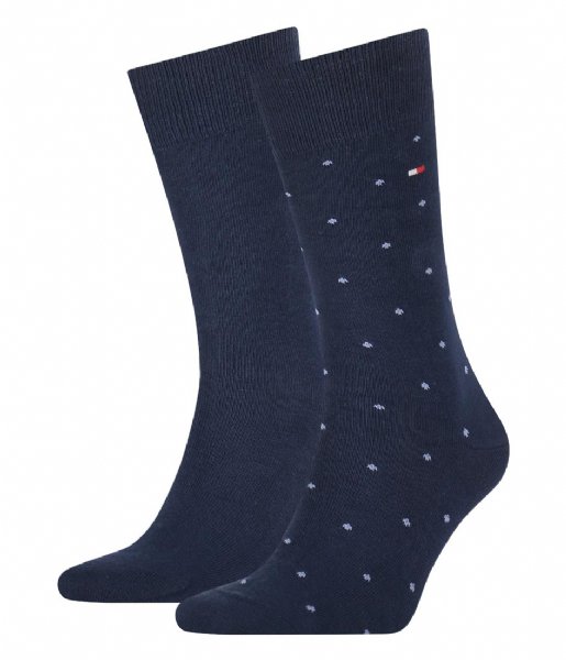 Tommy Hilfiger  Sock 2P Dot Navy (002)