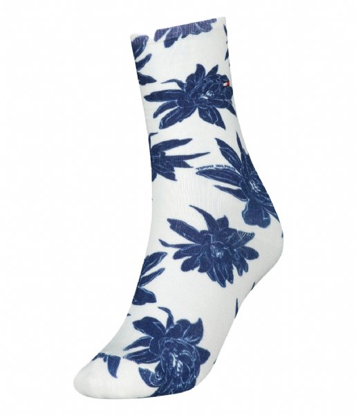 Tommy Hilfiger  Sock 1P Printed Floral Navy (001)