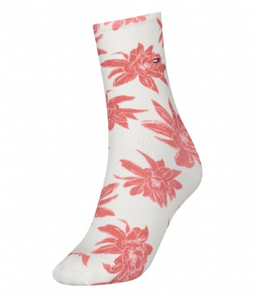 Tommy Hilfiger  Sock 1P Printed Floral Coral (002)