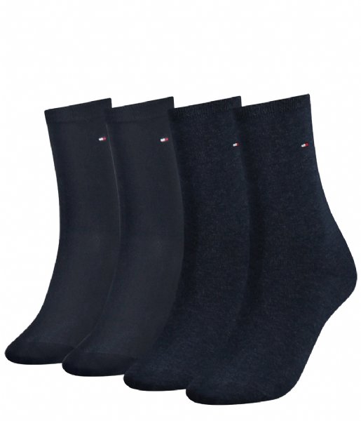 Tommy Hilfiger  Women 4-Pack Sock Blue Jeans (002)