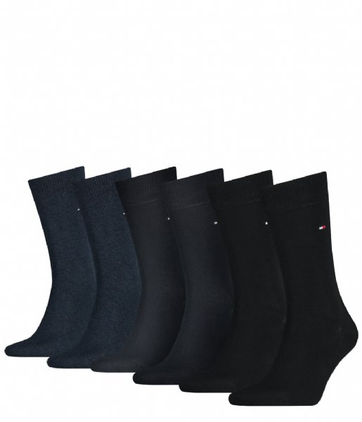 Tommy Hilfiger  Men Sock 6P 6-Pack Black Combo (004)