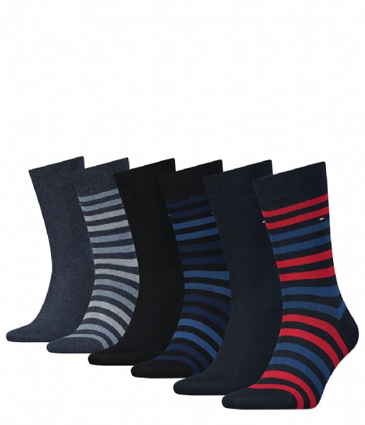 Tommy Hilfiger  Duo Stripe Sock 6-Pack Blue Combo (001)