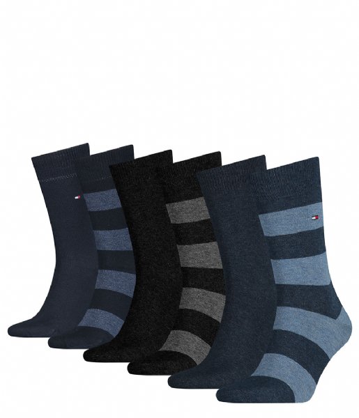 Tommy Hilfiger  Rugby Sock 6-Pack Blue Combo (001)