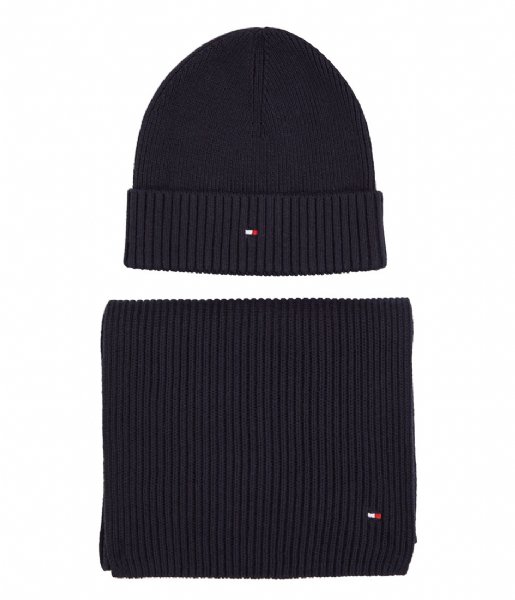 Tommy Hilfiger  Essential Scarf and Beanie Gp Space Blue (DW6)