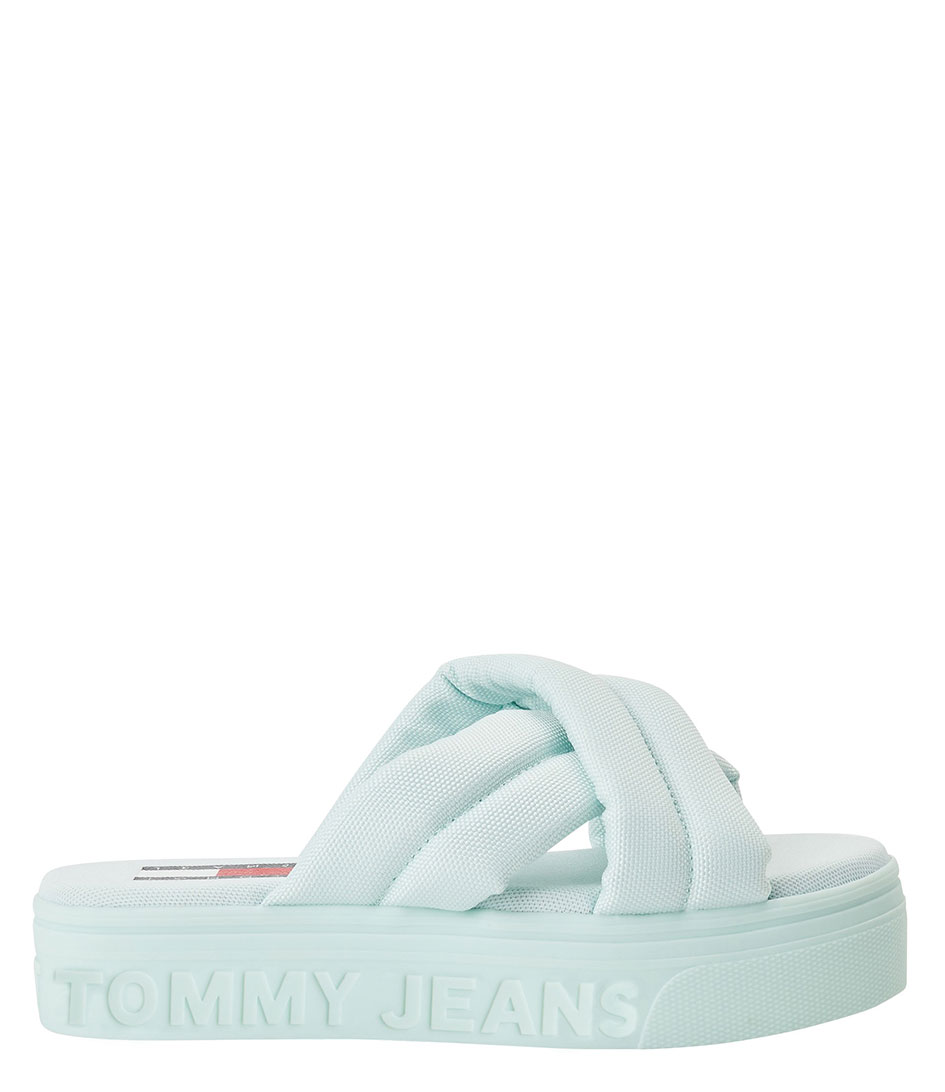 Tommy Hilfiger Slippers Tommy Jeans Flatform Sandal Blauw online kopen