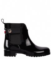 Tommy Hilfiger Ankle Rainboot With Metal Detail Black (BDS)