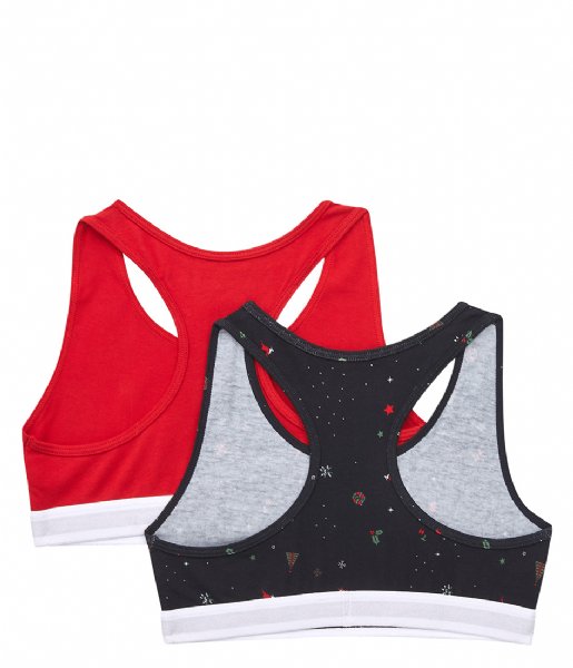 Tommy Hilfiger  2P Bralette Print Festive Scatter Primary Red (0WH)