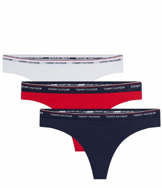Tommy Hilfiger slip 3P Thong Tango Red/White/Navy Blazer (12) Tommy Hilfiger slip 3P Thong Tango Red/White/Navy Blazer (12)