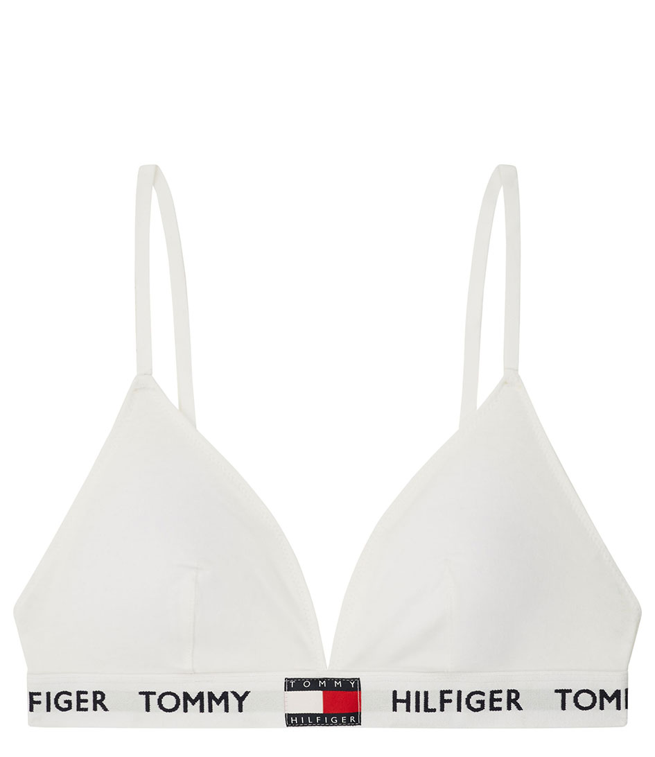 Tommy Hilfiger Triangle Padded Bra Flag UW0UW02243 - white