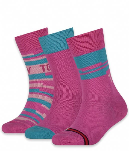 Tommy Hilfiger  Kids Sock 3-Pack Giftbox Pink (003)
