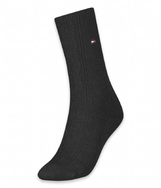 Tommy Hilfiger  Boot Sock 1P Cable Black (001)