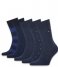 Tommy Hilfiger  Men Sock 5P Tin Giftbox  Stripe And Dot Navy (001)