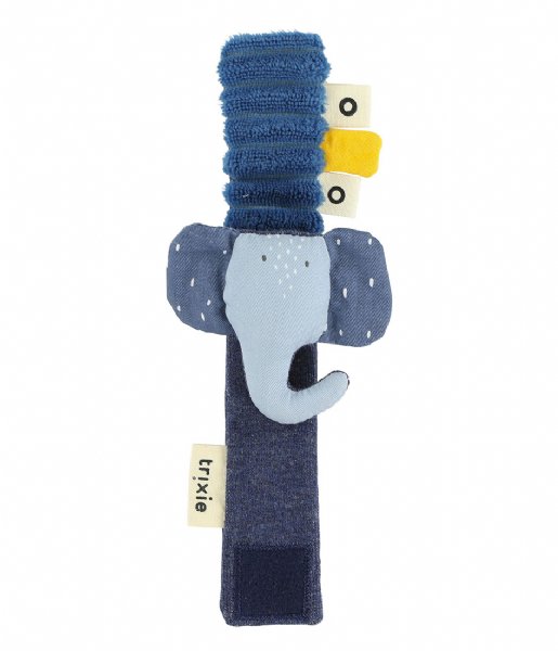 Trixie  Wrist rattle - Mrs. Elephant Blue