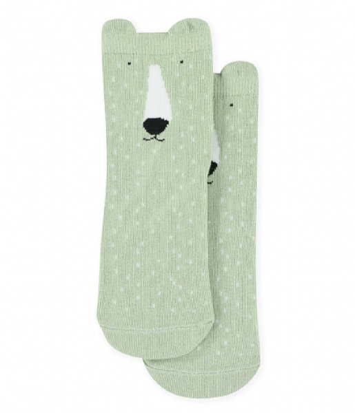 Trixie  Socks 2 Pack Mr. Polar Bear Green