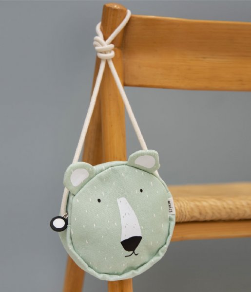 Trixie  Round purse Mr. Polar Bear Groen