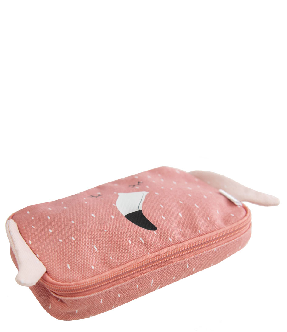 Trixie Penalhuse Pencil case rectangular Mrs. Flamingo Roze | The Green Bag
