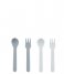 Trixie  Pla Spoon Fork 2 Pack Petrol