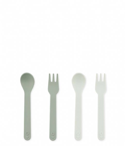 Trixie  Pla Spoon Fork 2 Pack Olive