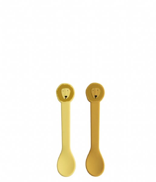 Trixie  Silicone Spoon 2 Pack Mr. Lion Yellow