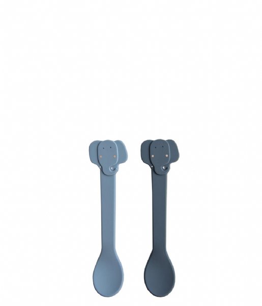 Trixie  Silicone Spoon 2 Pack Mrs. Elephant Blue