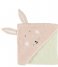 TrixieHooded towel , 75x75cm - Mrs. Rabbit Pink