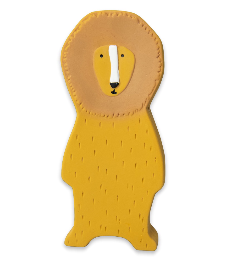 TRIXIE Baby Accessoires Natural rubber toy Mr. Lion Geel