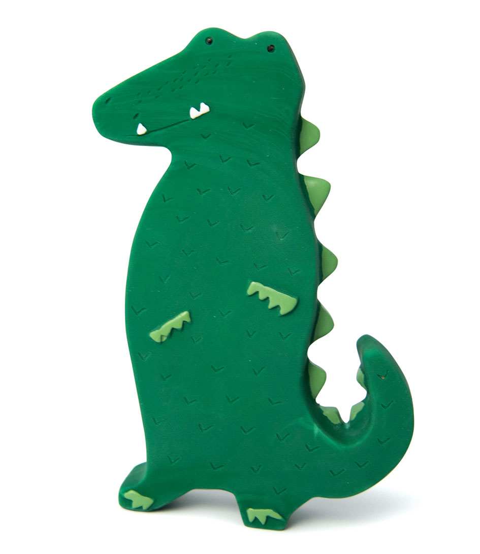 TRIXIE Baby Accessoires Natural rubber toy Mr. Crocodile Groen