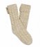 UGG  Laila Bow Fleece Lined Sock Cream Gold