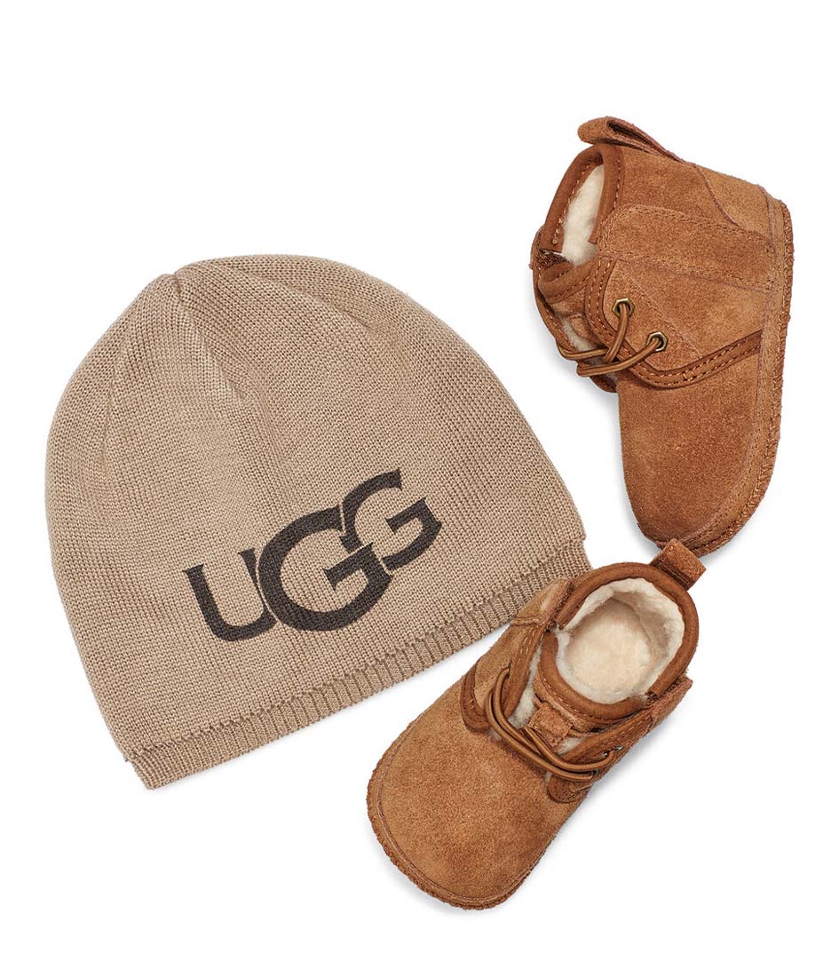 UGG Veterboot Baby And Ugg Beanie Chestnut | The Little Green Bag