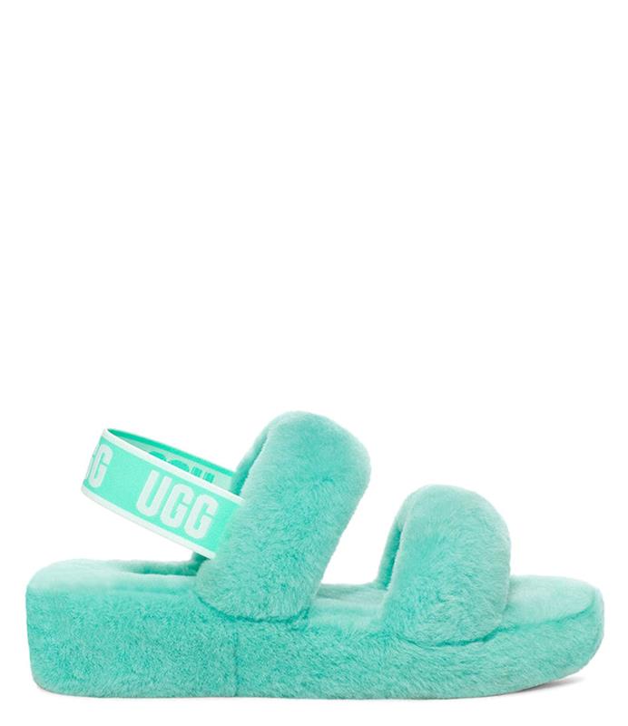 black multi fluff yeah slide