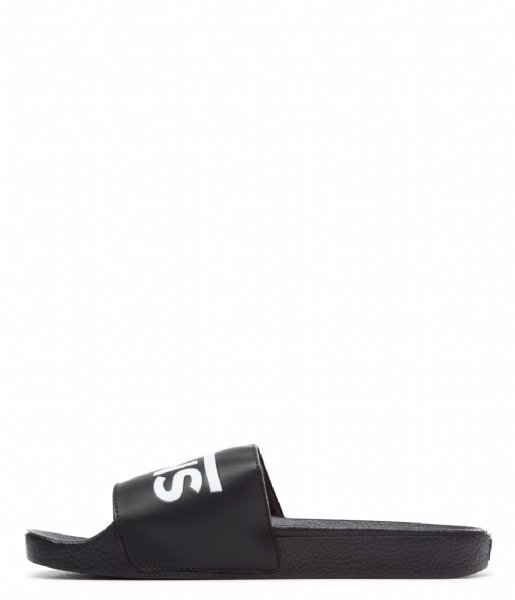 vans black slippers