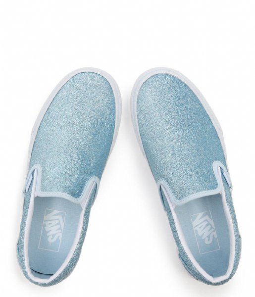 Deter Voorkomen fabriek Vans Sneakers UA Classic Slip-On Glitter Delicate Blue True White | The  Little Green Bag