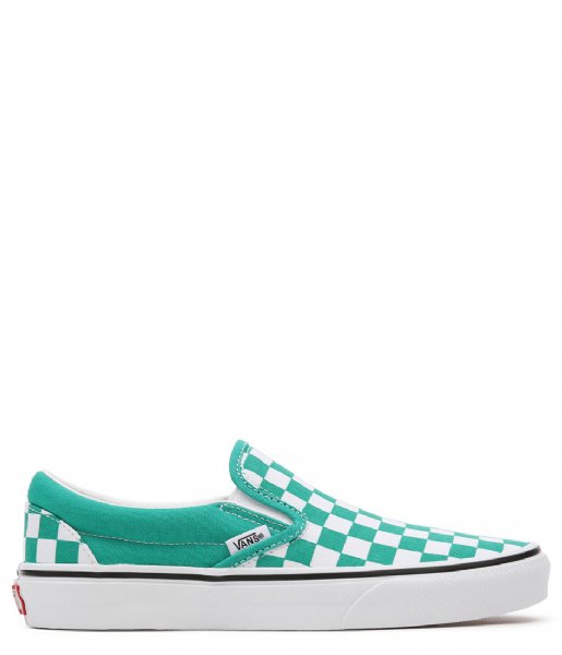 green checkered slip on vans