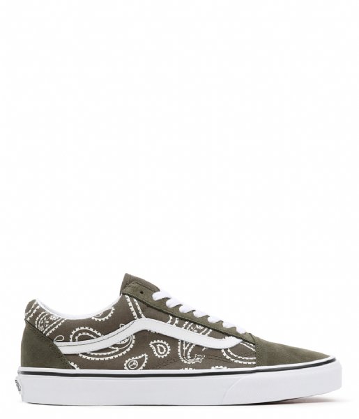 vans old skool green leaf