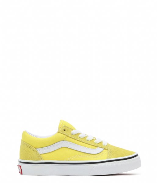 yellow and white old skool vans