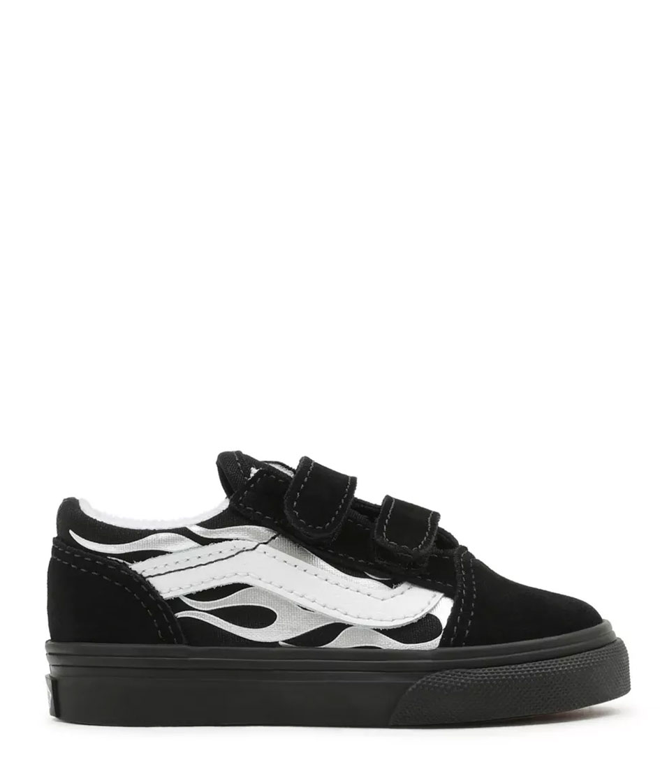 vans black silver