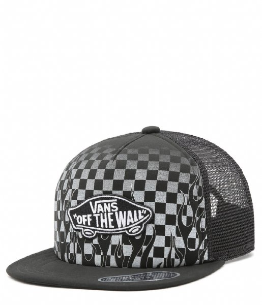 Vans  By Classic Patch Trucker Boys Black CheckerFlame