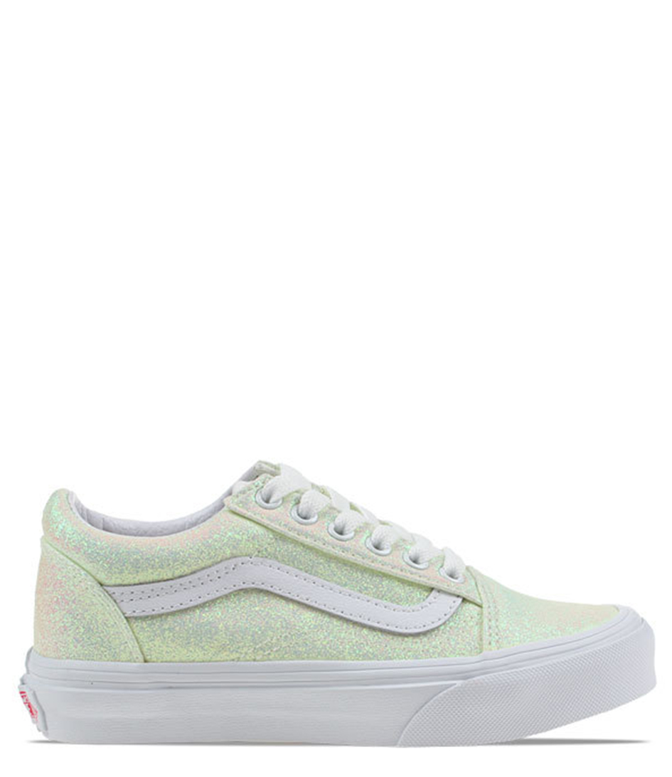 Skiing pollution to donate Vans Sneakers Old Skool Glitter Pink True White | The Little Green Bag