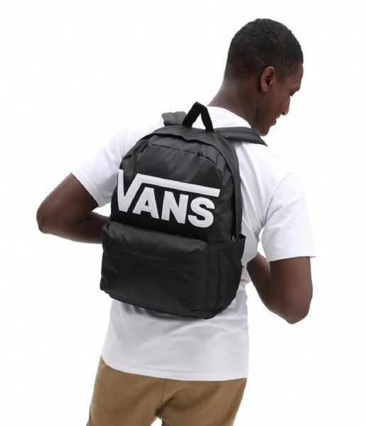 zone kruis tv Vans Schooltas Old Skool Drop V Backpack Black/White | The Little Green Bag