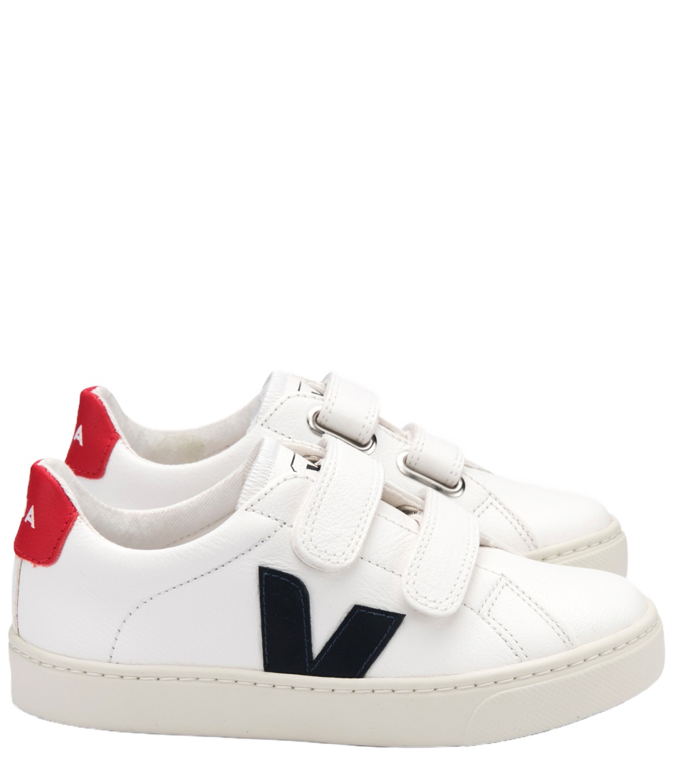 Veja Sneakers Esplar Velcro Extra White Nautico Pekin | The Little ...