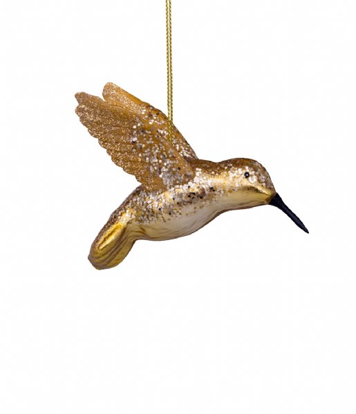 Vondels  Ornament glass hummingbird H8cm Gold