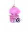 Vondels  Ornament glass cotton candy machine H10cm Pink