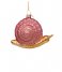 Vondels  Ornament glass snail H12cm Pink Gold