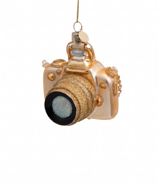 Vondels  Ornament glass camera H9cm Gold