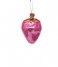 Vondels  Ornament glass strawberry diamonds H8cm Pink