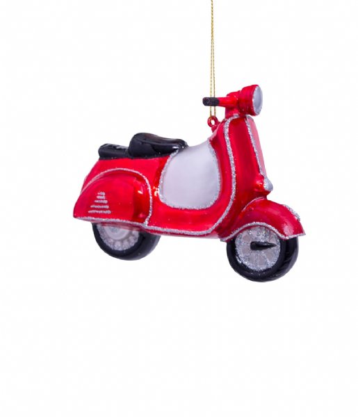 Vondels  Ornament glass scooter H10cm Red