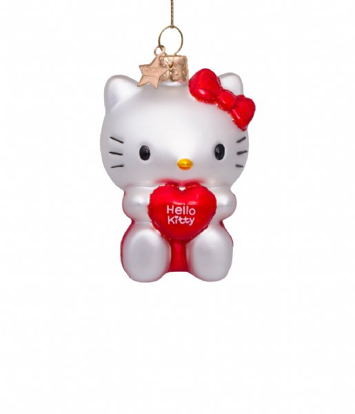 Vondels  Ornament glass Hello Kitty heart H9cm box Red