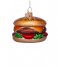 Vondels Kerstversiering Ornament glass multi color hamburger H6cm Brown